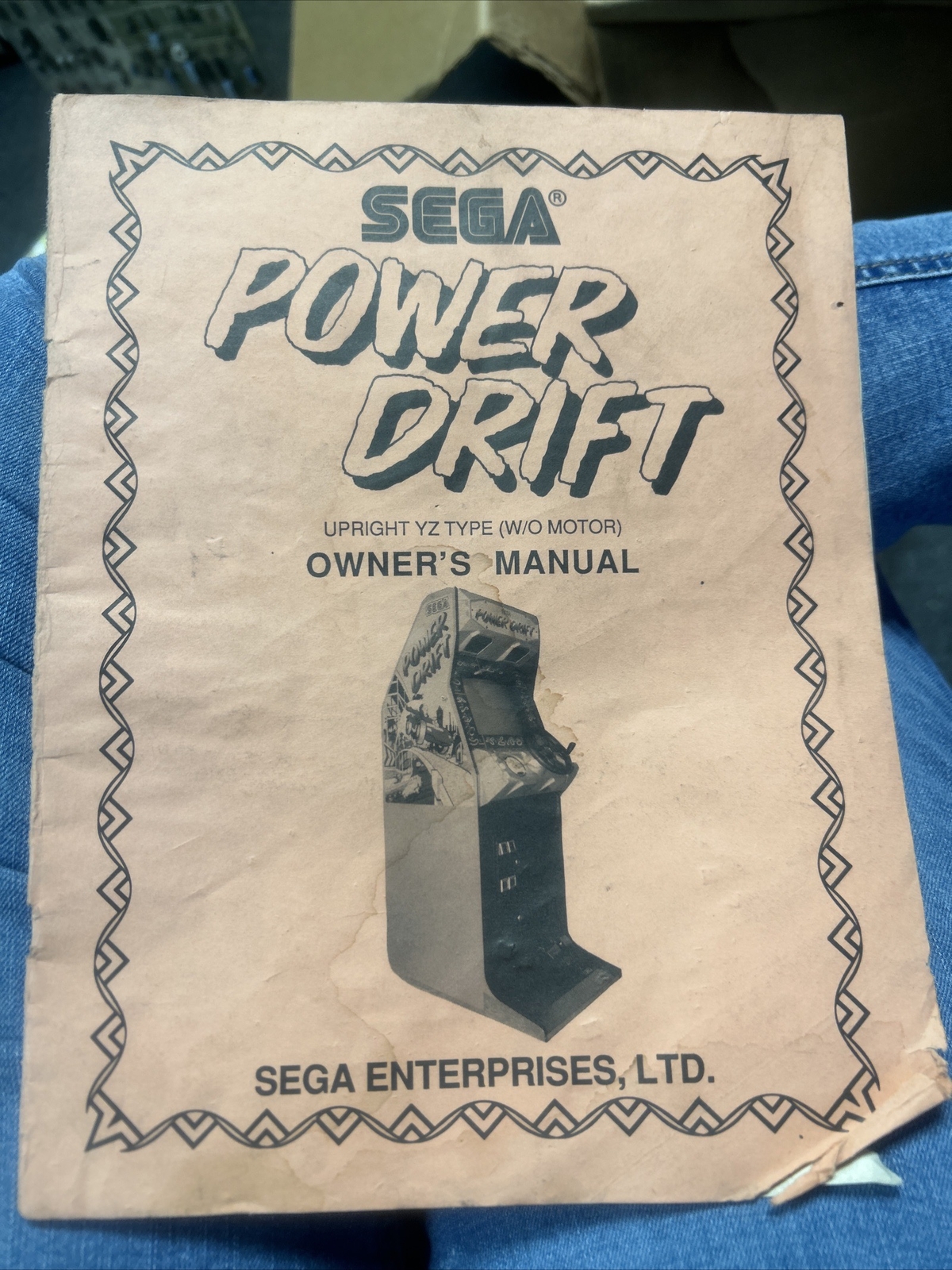 Sega POWER DRIFT Arcade Video Game Manual - good used original