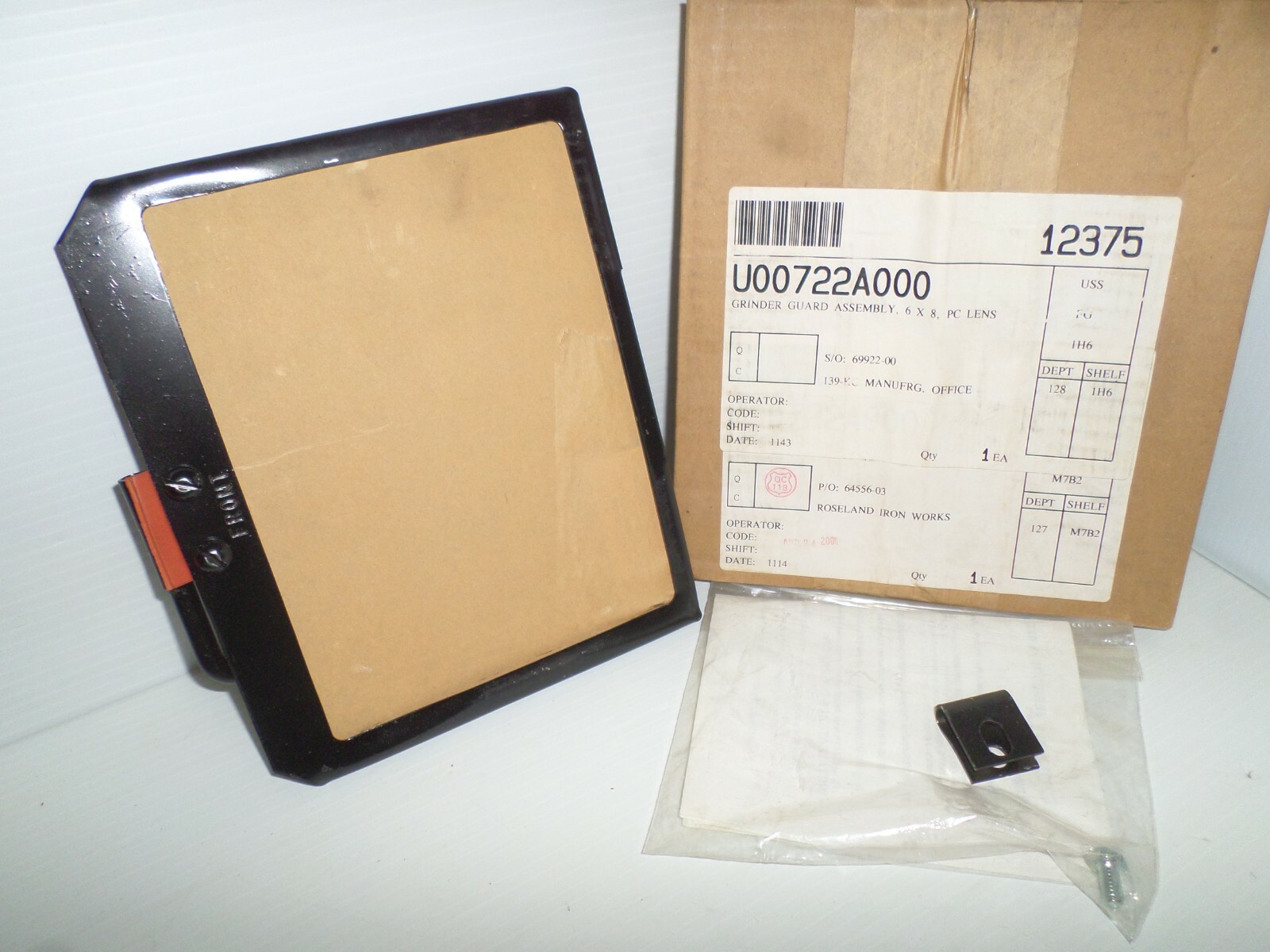 ⭐NEW IN BOX⭐ U.S. Safety 722A Grinder Guard Assembly With 6" X 8" Lens
