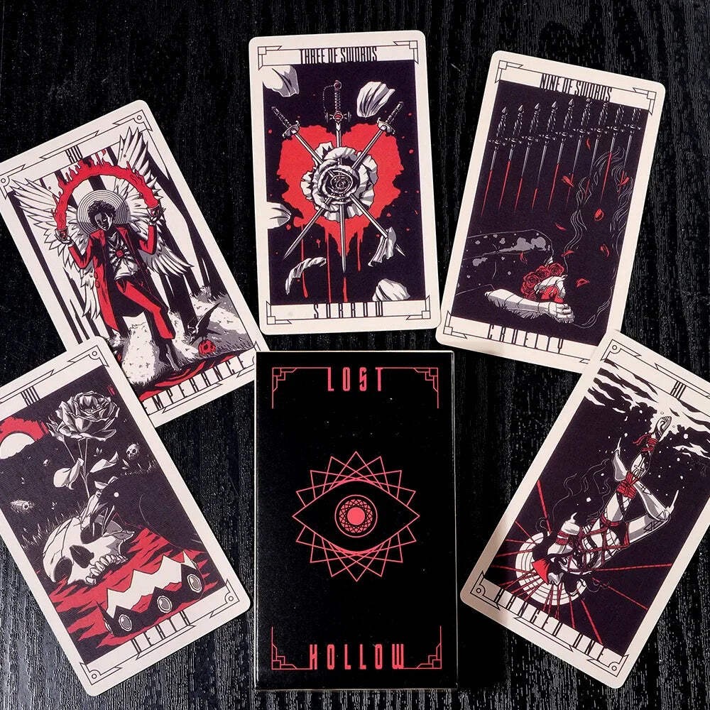 Lost Hollow Tarot and Oracle Cards for Women - Astrology Game with Green Theme