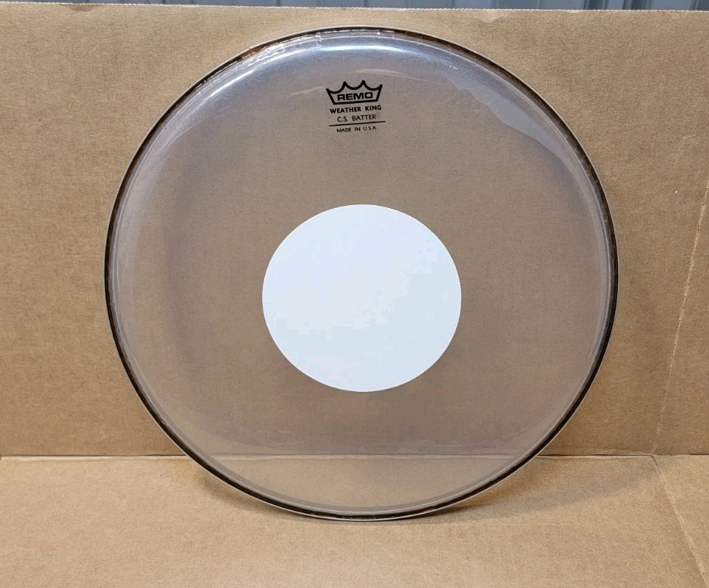 12 Inch Remo Weather King C.S. Batter Clear White Dot Drum Head NEW Old Stock