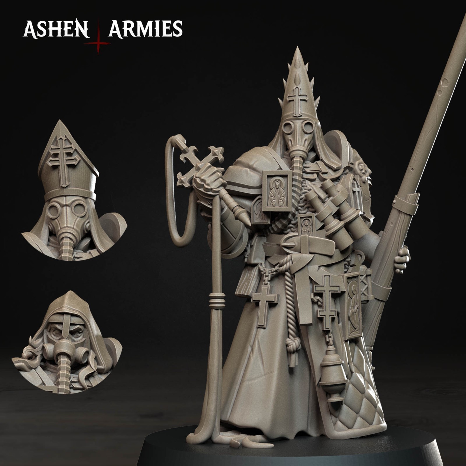 Ashen Armies | Bleeding Procession Castigator w/Punt Gun |Grimdark Crusade Minis