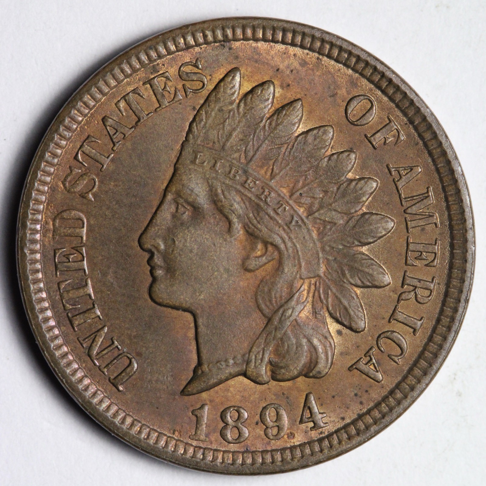 1894 Indian Head Cent Penny GEM BU *UNCIRCULATED* MS RED/BROWN E166 QDFM