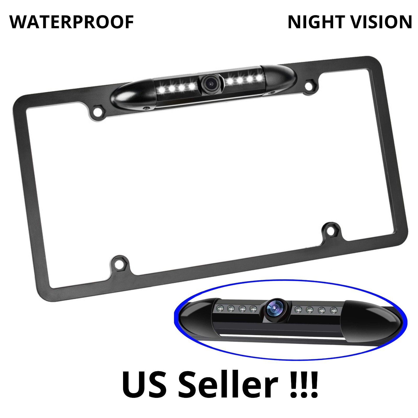 Rear View Camera Backup License Plate Night Vision for ALPINE ILX-W650 ILXW650
