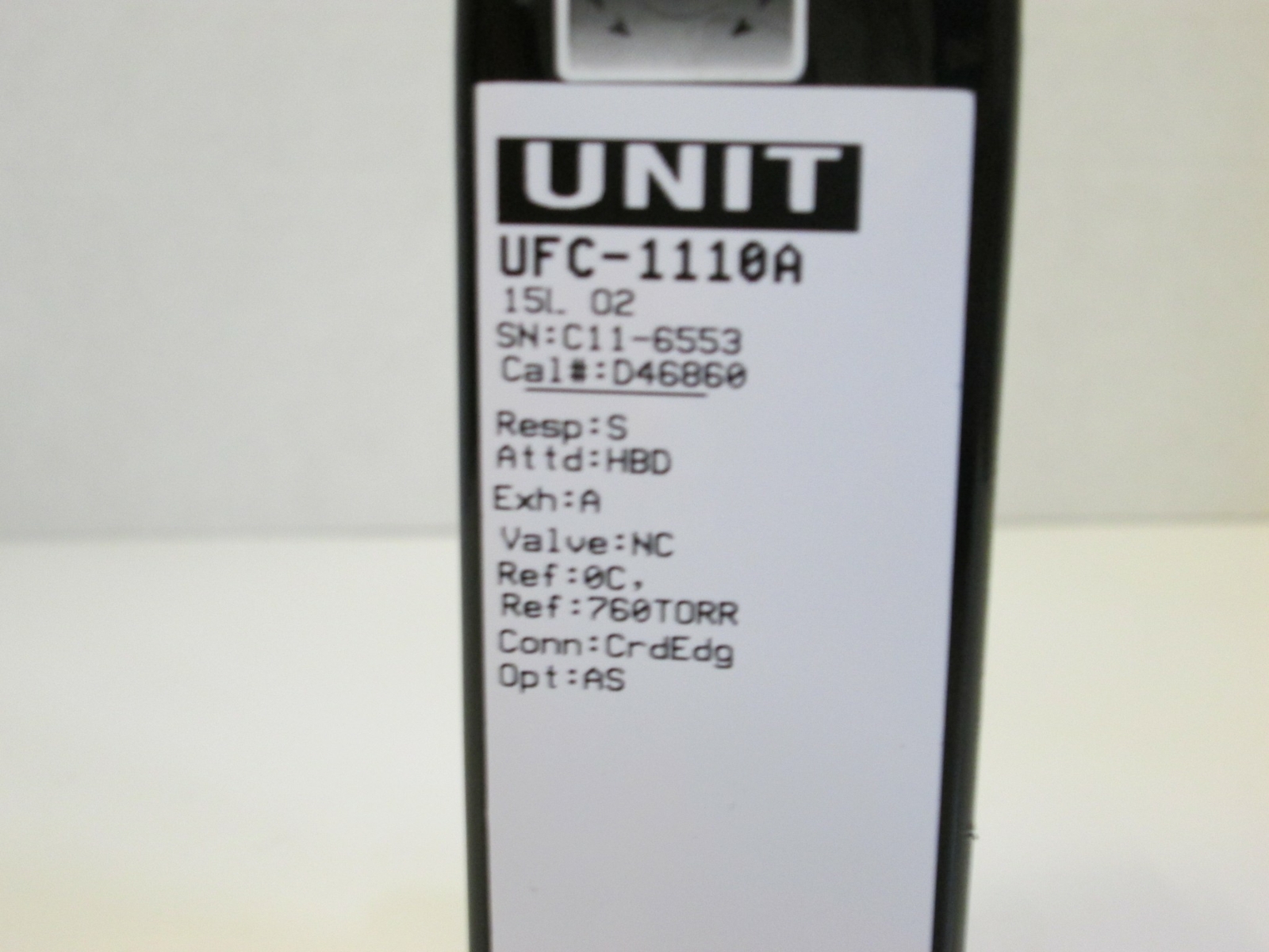 Unit UFC-1110A Mass Flow Controller MFC, O2, 15L, 1/4" Male