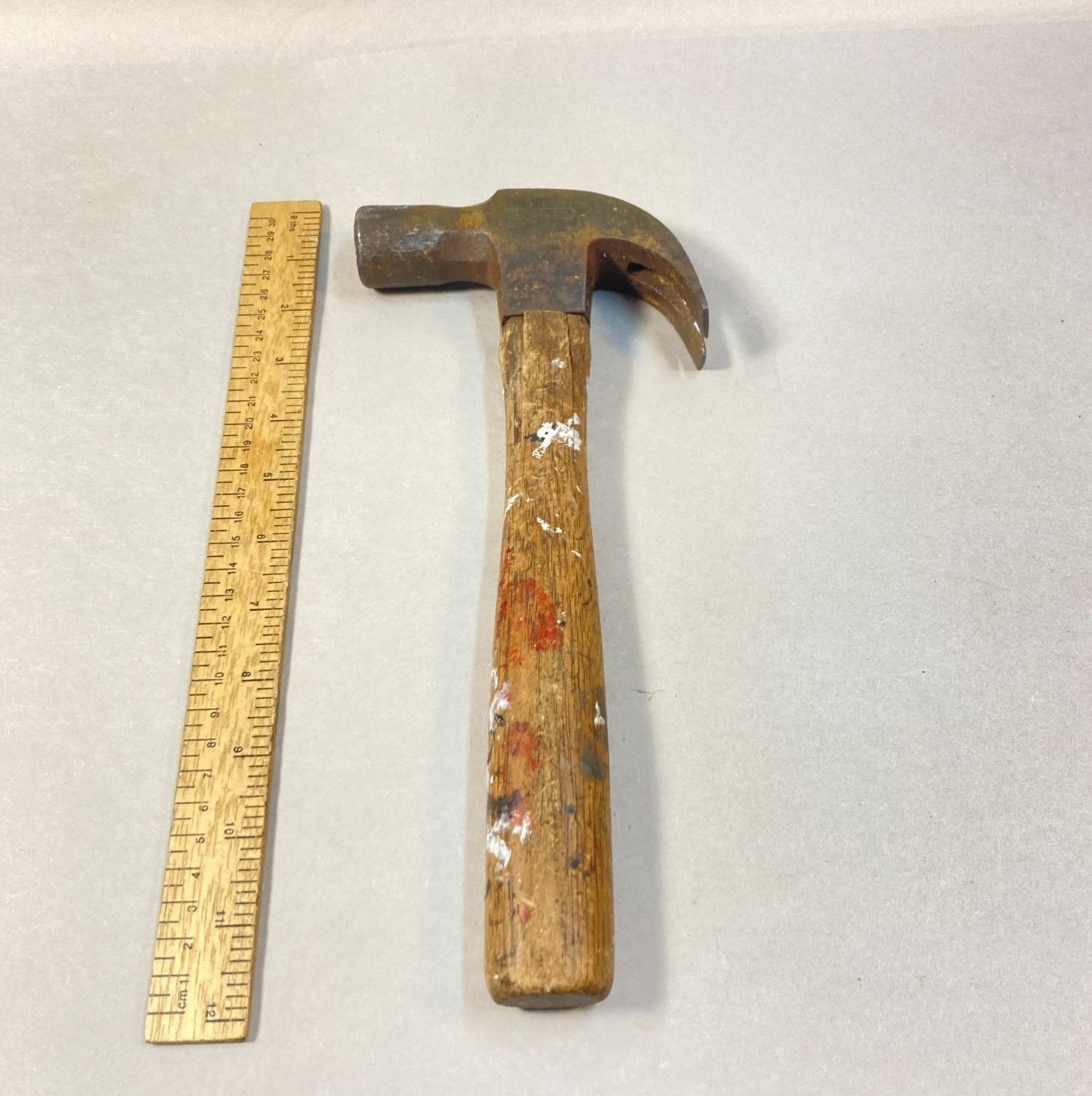 Vintage Stanley 30 oz. Claw Hammer Bell System 11-1/2" Wood Handle USA