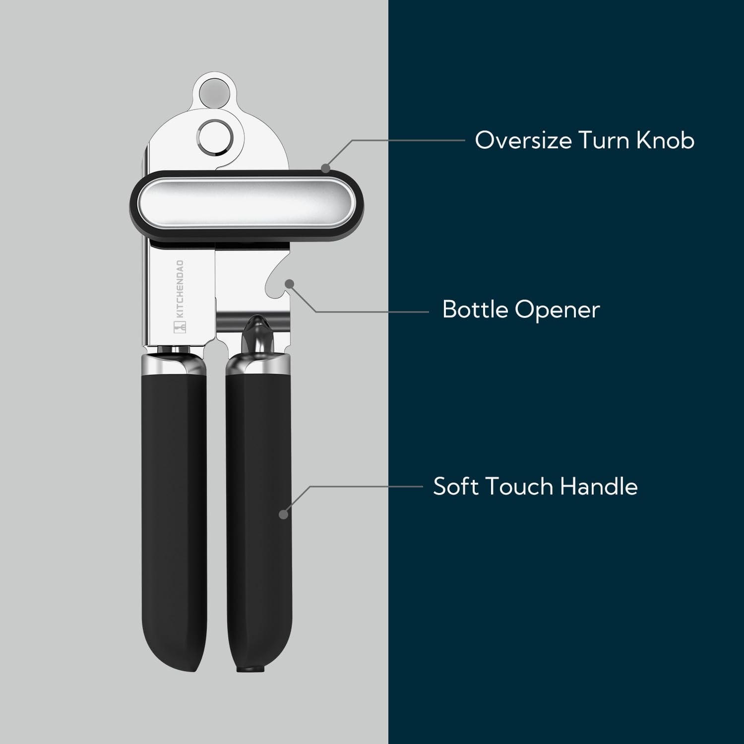 Manual Can Opener, Super Sharp Sandvik 12C27 Blade, Handheld Can Opener with ...