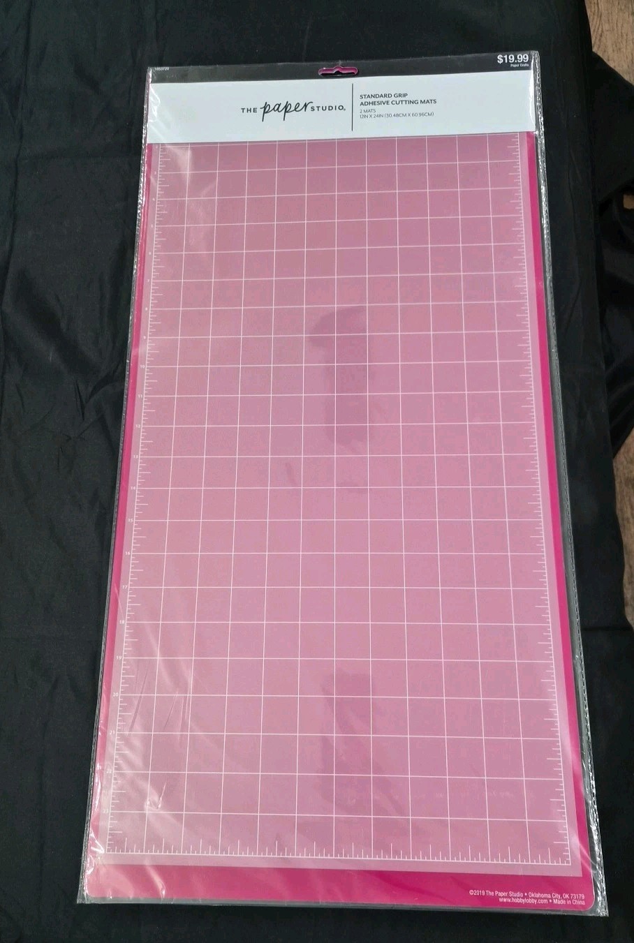 THE PAPER STUDIO 2 PACK PINK STANDARD GRIP ADHESIVE CUTTING MAT 12"X24" NEW