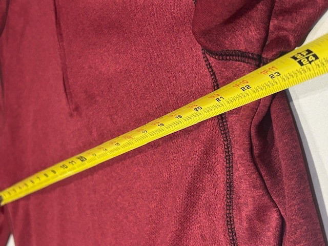 Pebble Beach Men's Performance 1/4 Zip Long Sleeve Red Golf Pullover - Size L