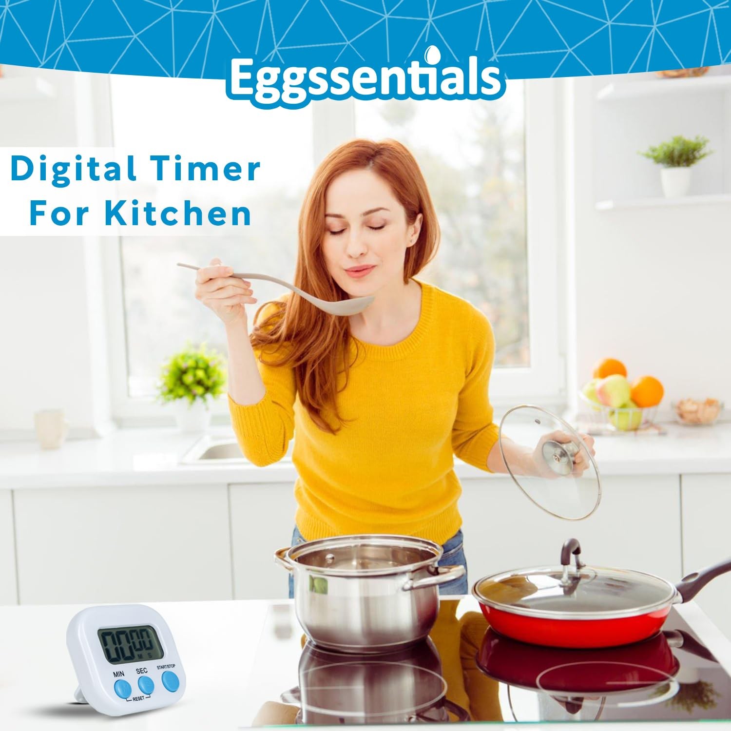 Digital Kitchen Timer Cooking Baking Loud Alarm Big LCD Numbers Backlight Countd