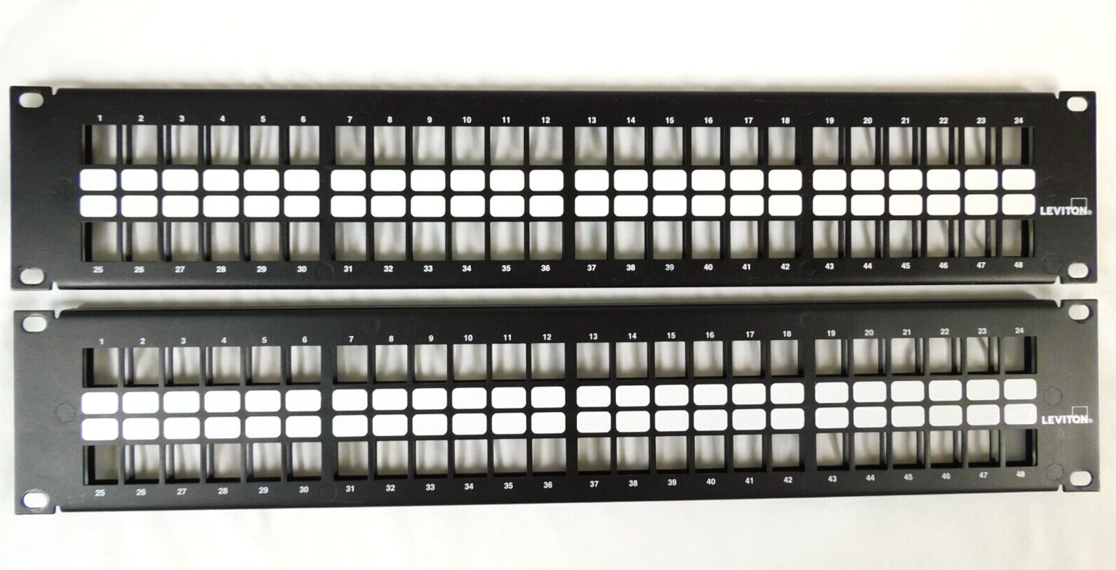 Leviton 48-Port QuickPort Patch Panel 2RU 49255-H48 - QUANTITY OF 2