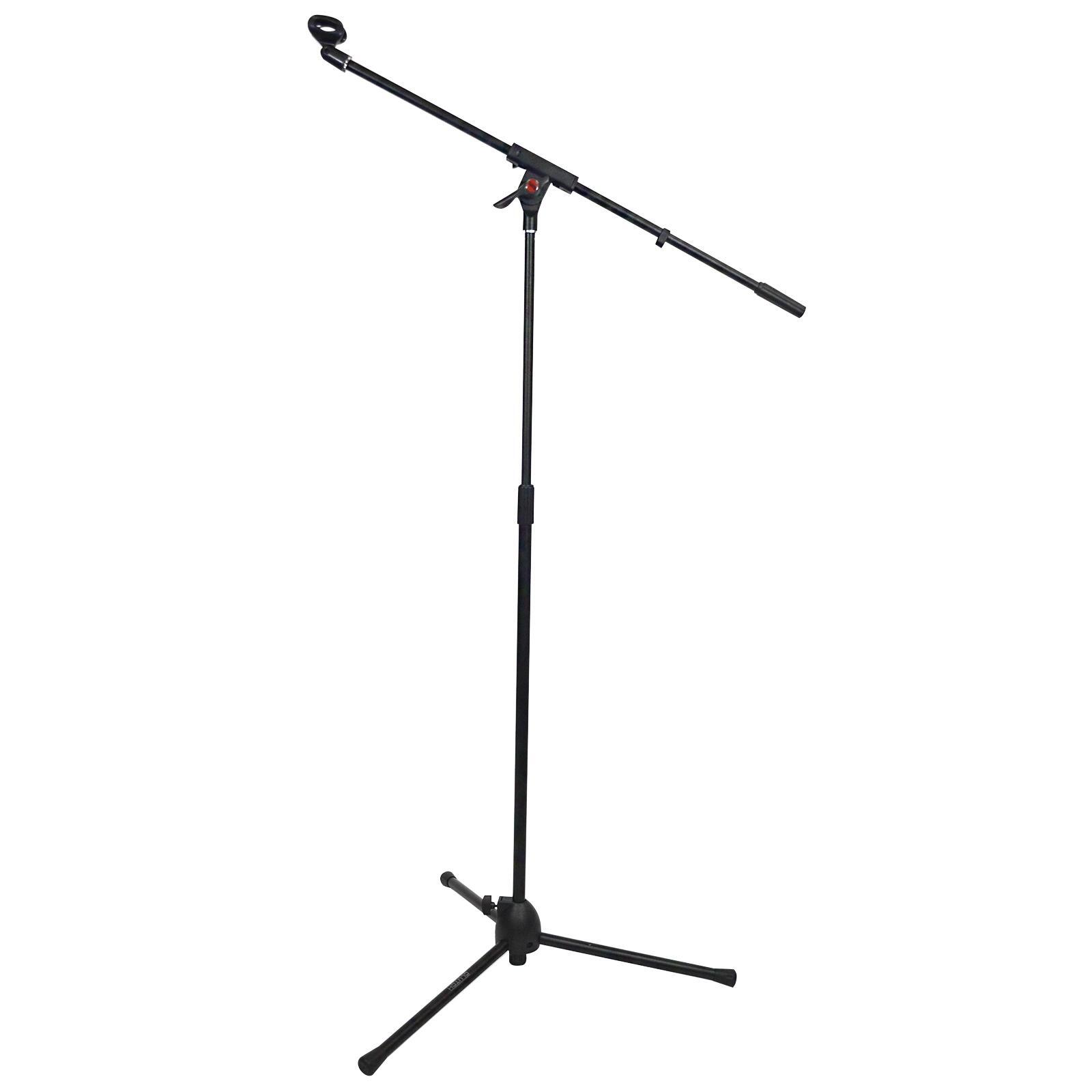 Pro Audio DJ Microphone Boom Stands w Dynamic Vocal Mics & Clips 4 Pack