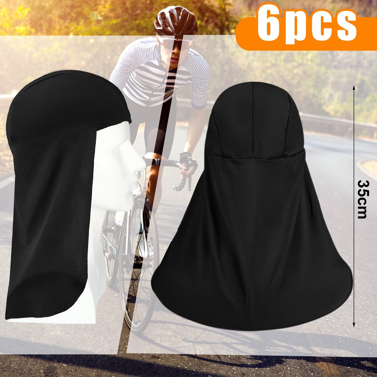 6 Pack Hard Hat Sun Shade Cooling Skull Cap for Quick Dry Cooling Protector