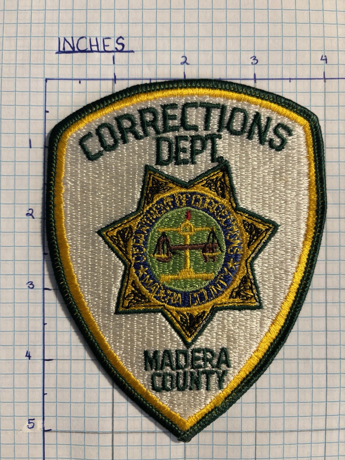 MADERA COUNTY, CA Department of Corrections Patch
