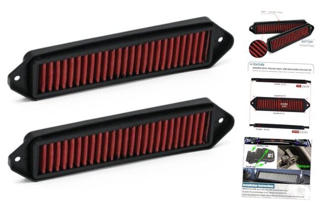 Cabin Air Cowl Filters Compatible with B-MW E chassis E82 E88 E90 E91 E92 red