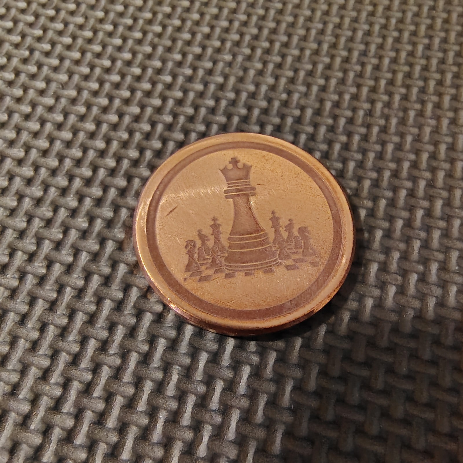 Custom Boutique Copper Engraved Chess Board Worry Coin Golf Ball Marker 1.5"