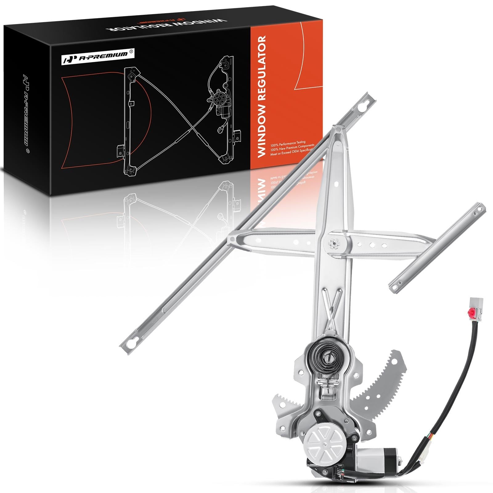 A-Premium Front Driver Side Power Window Regulator with Motor (4-Pin) | Compatib