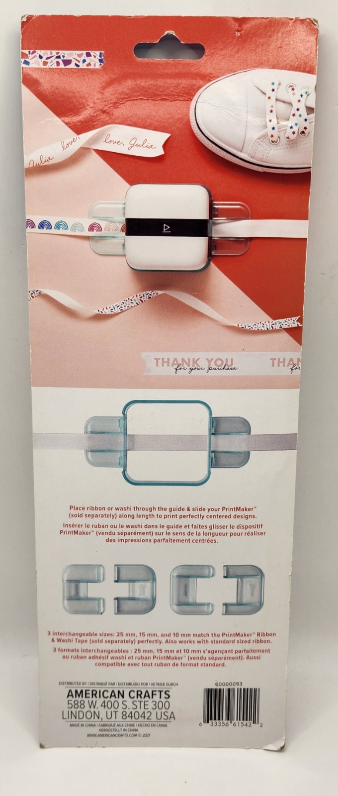 NEW We R Memory Keepers Print Maker 12"Alignment Guide + Ribbon And Washi Guide