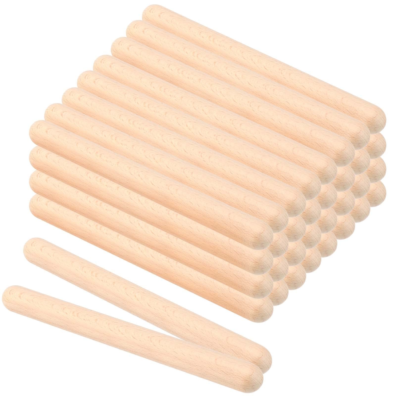 48 Pieces Rhythm Music Sticks, 8 Inch Music Lummi Wood Sticks Classical Natural