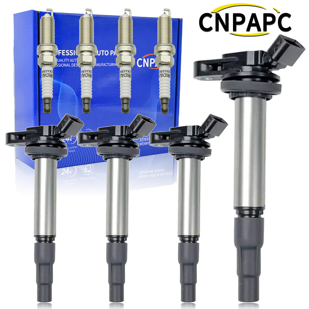 4X Ignition Coil REAL IRIDIUM Spark Plug For Toyota Corolla 1.8L 2009-2017 UF596