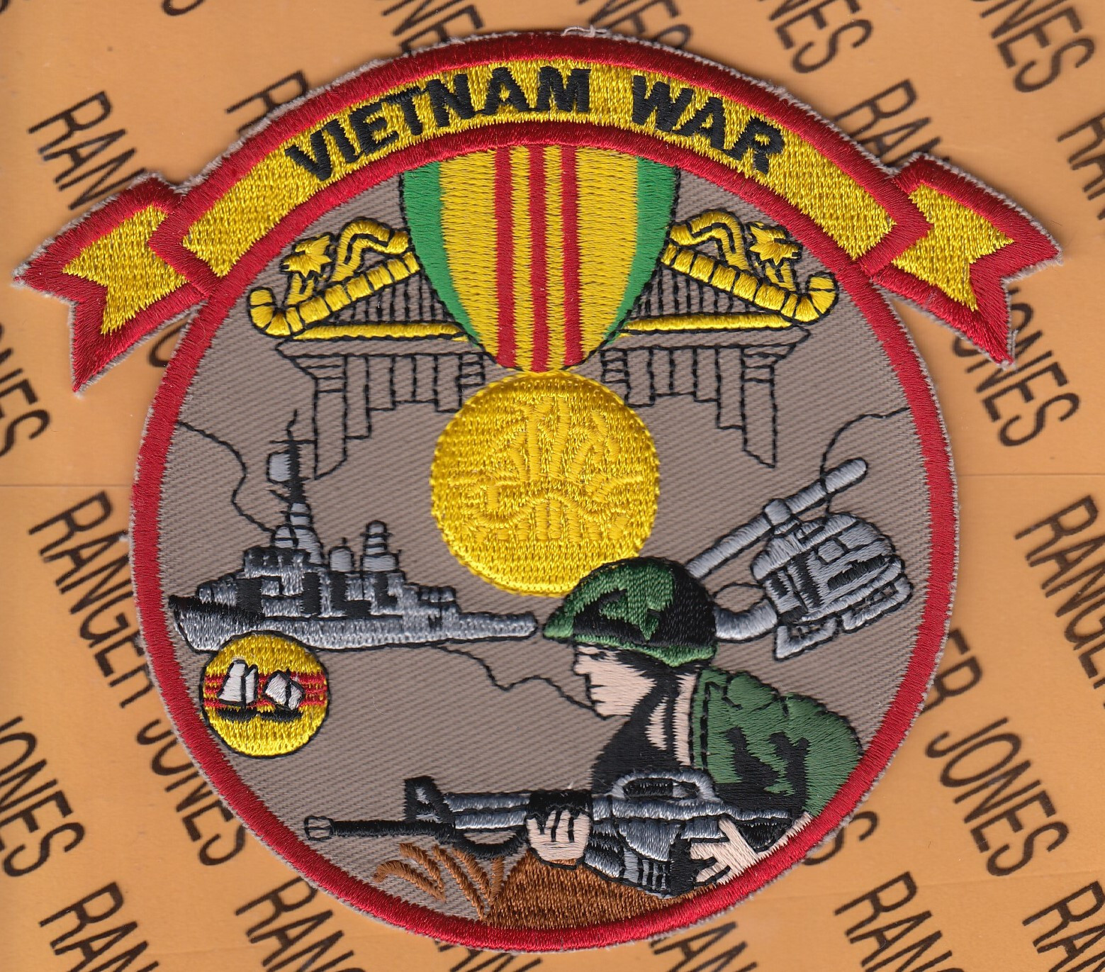 United States VIETNAM WAR Veteran Patriotic ~4.75" pocket patch c/e