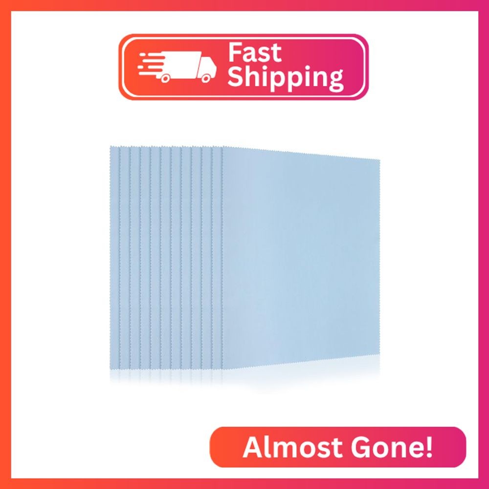 Frienda 12 Pack Large Microfiber Glass Cleaning Cloths 12 x 12 Inch Oversized Ey