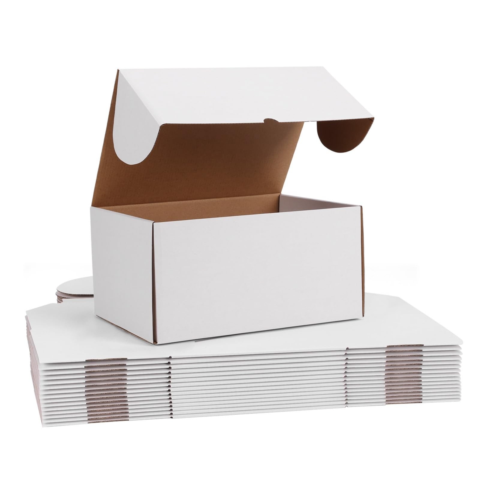 WIFTREY 12x9x6 inches White Shipping Boxes pack of 15, Corrugated Cardboard B...