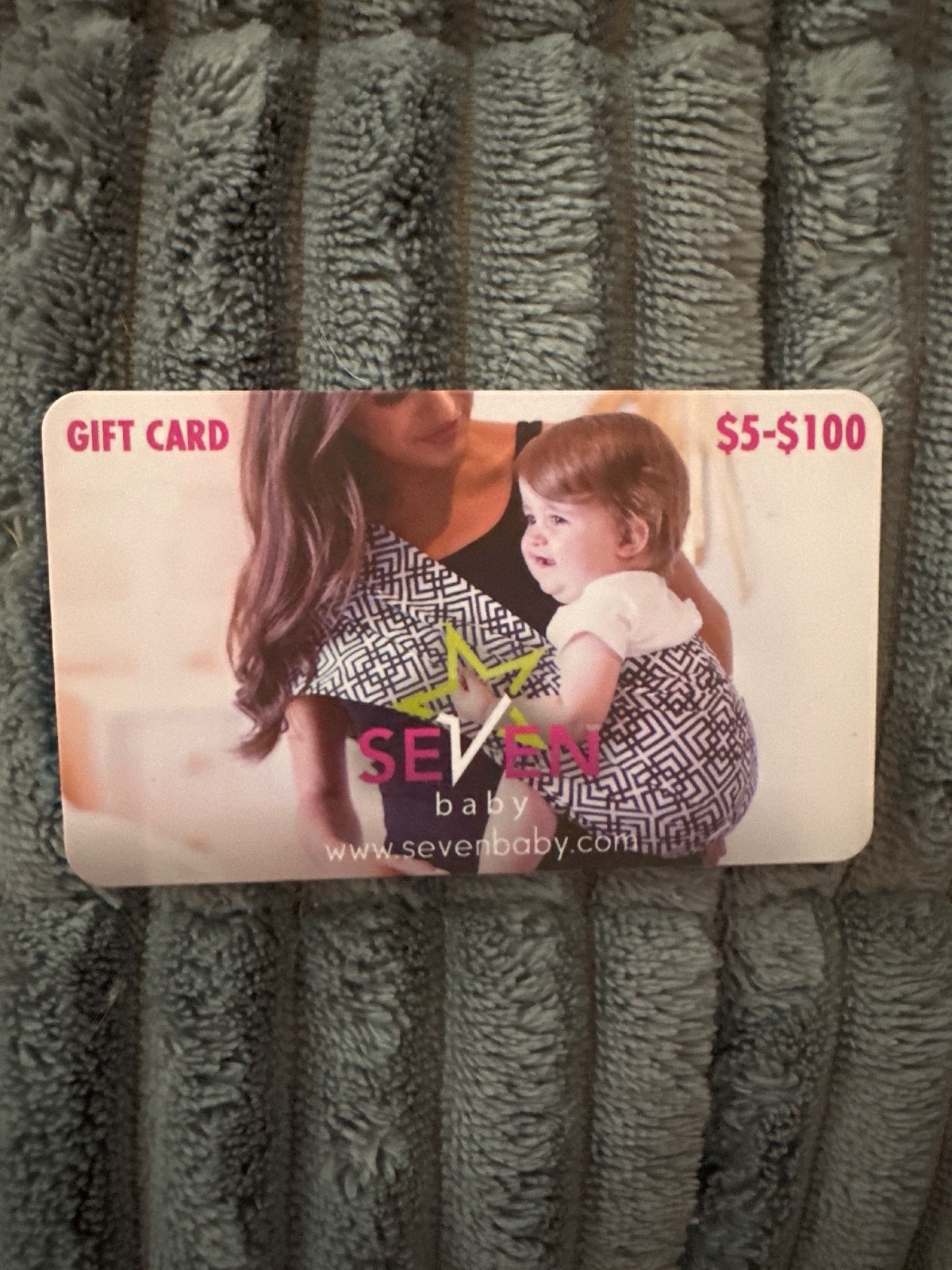Seven Baby Gift Card $40 Verified Balance Physical Card No Expiration