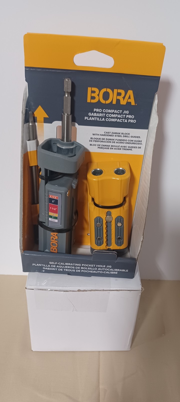 New Sealed BORA Pro Compact Pocket Hole Jig Auto Adjusting Drill Guide Durable
