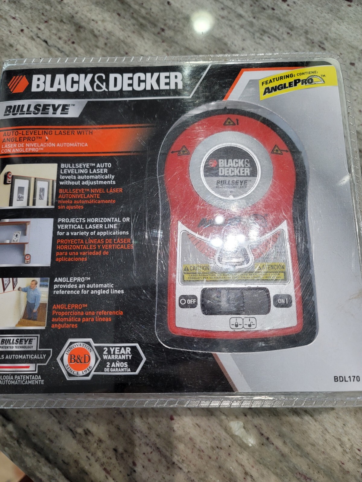 Black and Decker BDL 170 BullsEye Auto-Leveling Laser With AnglePro