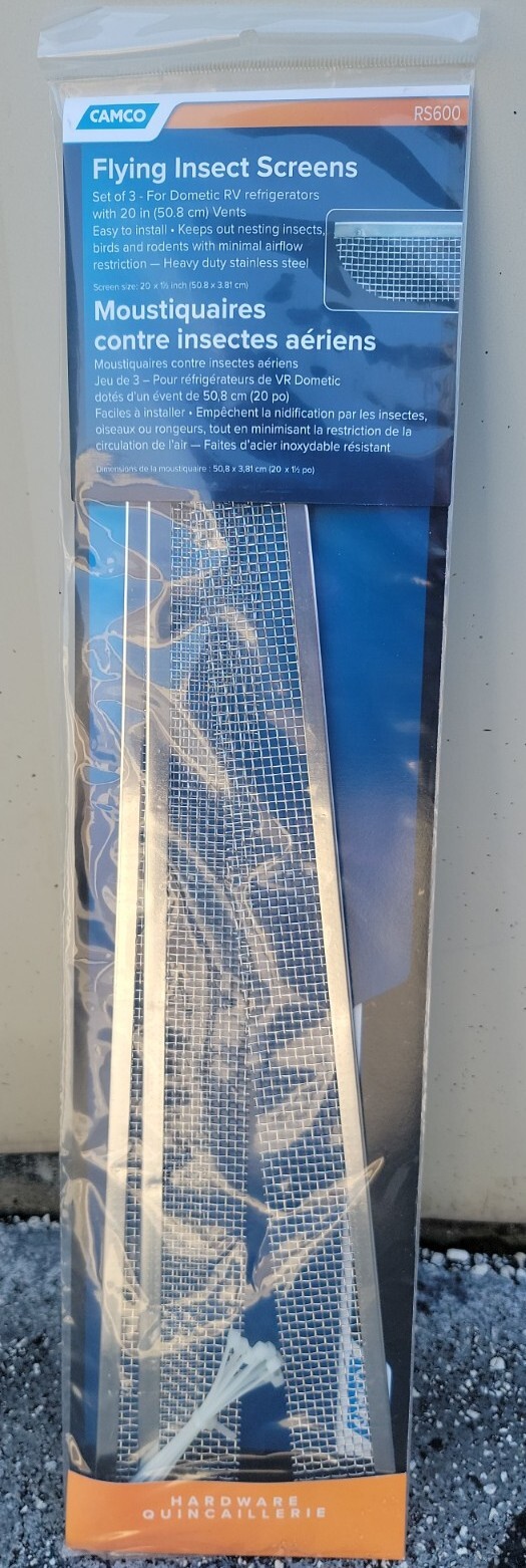 Rv Motorhome Flying Insect Refrigerator Screen Vent Travel Camco. 42149