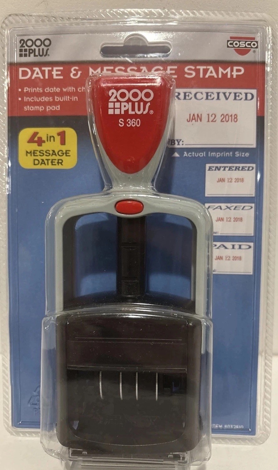 2000 Plus S 360 Dater RECEIVED PAID ENTERED 819316-New & Sealed