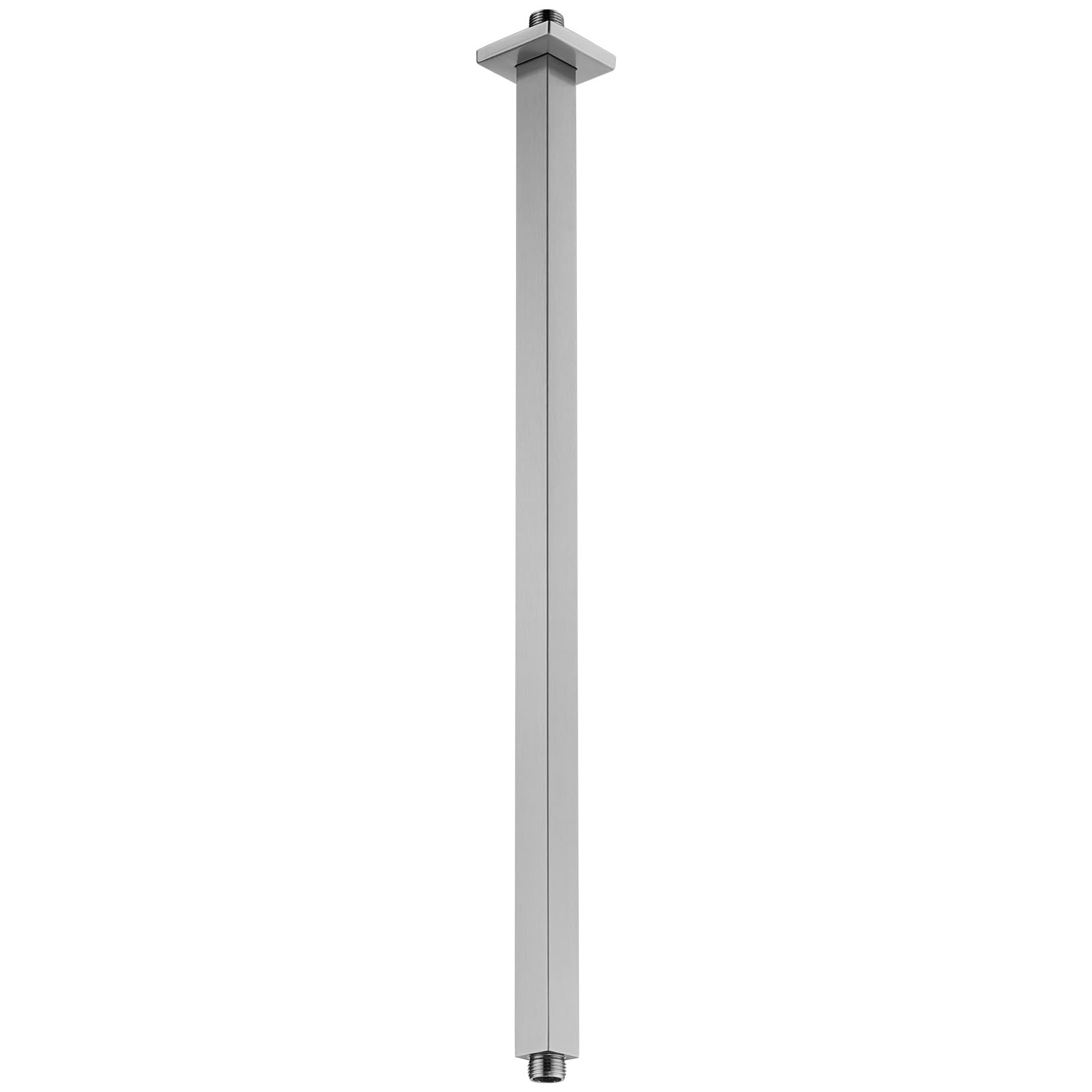 BESTILL 24 Inch Brushed Nickel Ceiling Mount Shower Arm and Flange, Square Ra...