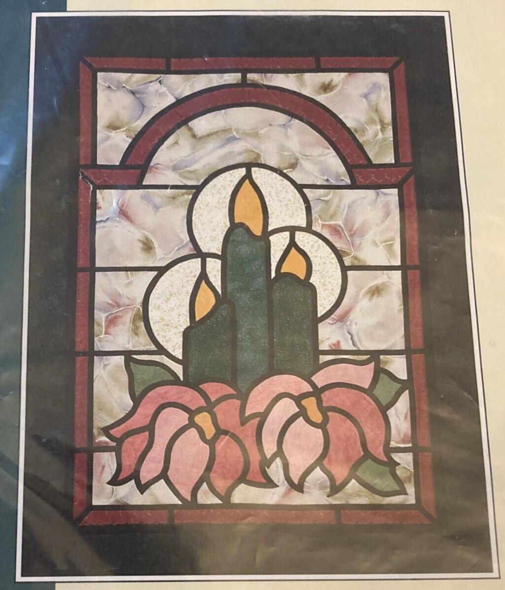 Vtg Rare Cathy Robiscoe's Spectral Des. CANDLE W. POINSETTIAS Quilt '96 pattern