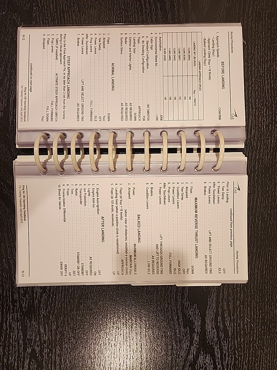 NEW!! CAE King Air B350 EFIS 85 Pilot Operating Handbook Rev 1 2015