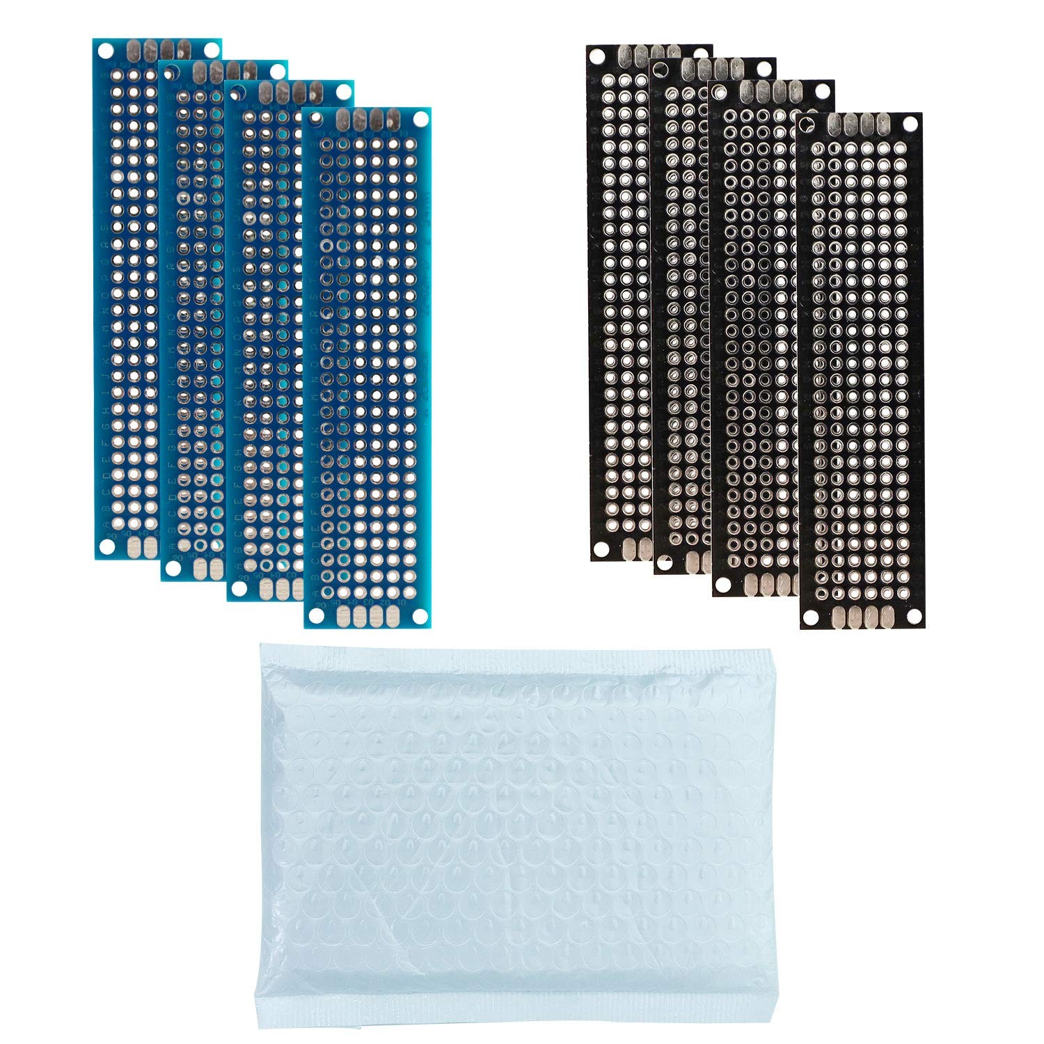 32 PCS 2x8cm Double Sided PCB Board Prototype Kit Soldering 2 Colour Circuit