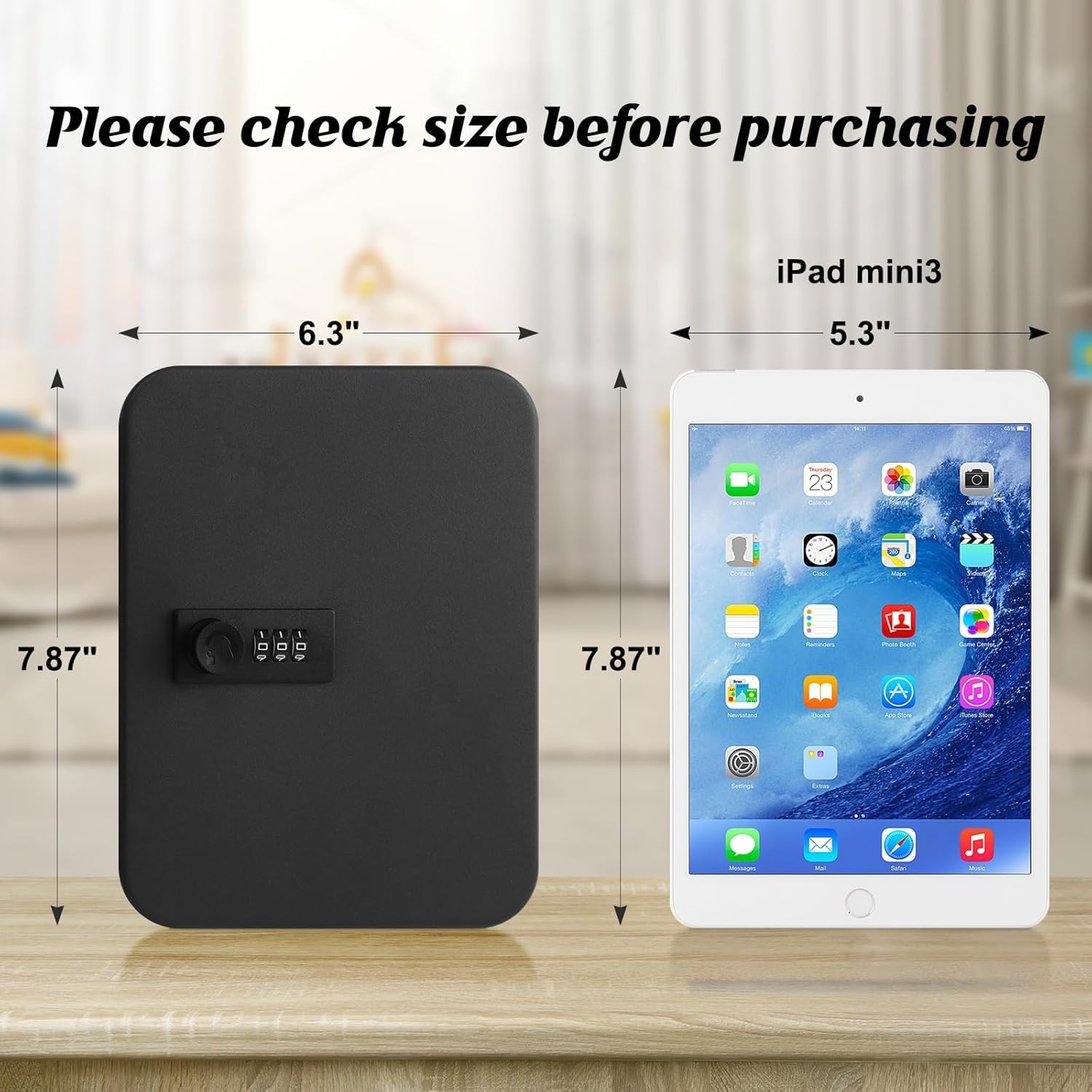 20 Key Storage Lock Box with Code Key Cabinet Organizer Wall Mount Combination