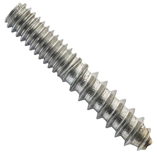 Leg Daddy 1/4"-20 Zinc Plated Hanger Bolts, 1.5" Length, Set of 6