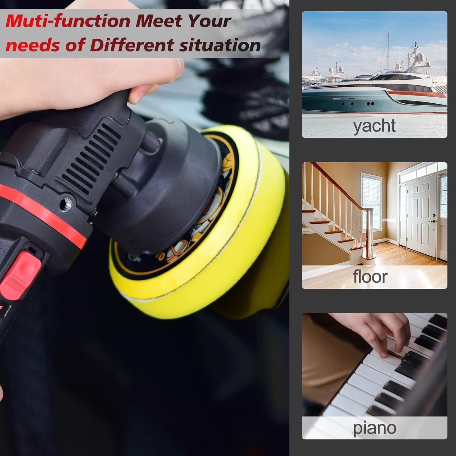 Car Buffer Polisher,6 inch Dual Action Polisher,Random Buffer Polisher kit wi...