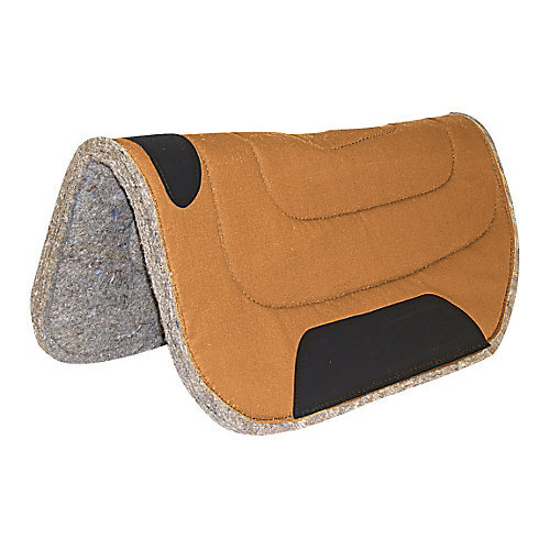 Mustang Canvas Felt Bottom Round Ranch Pad