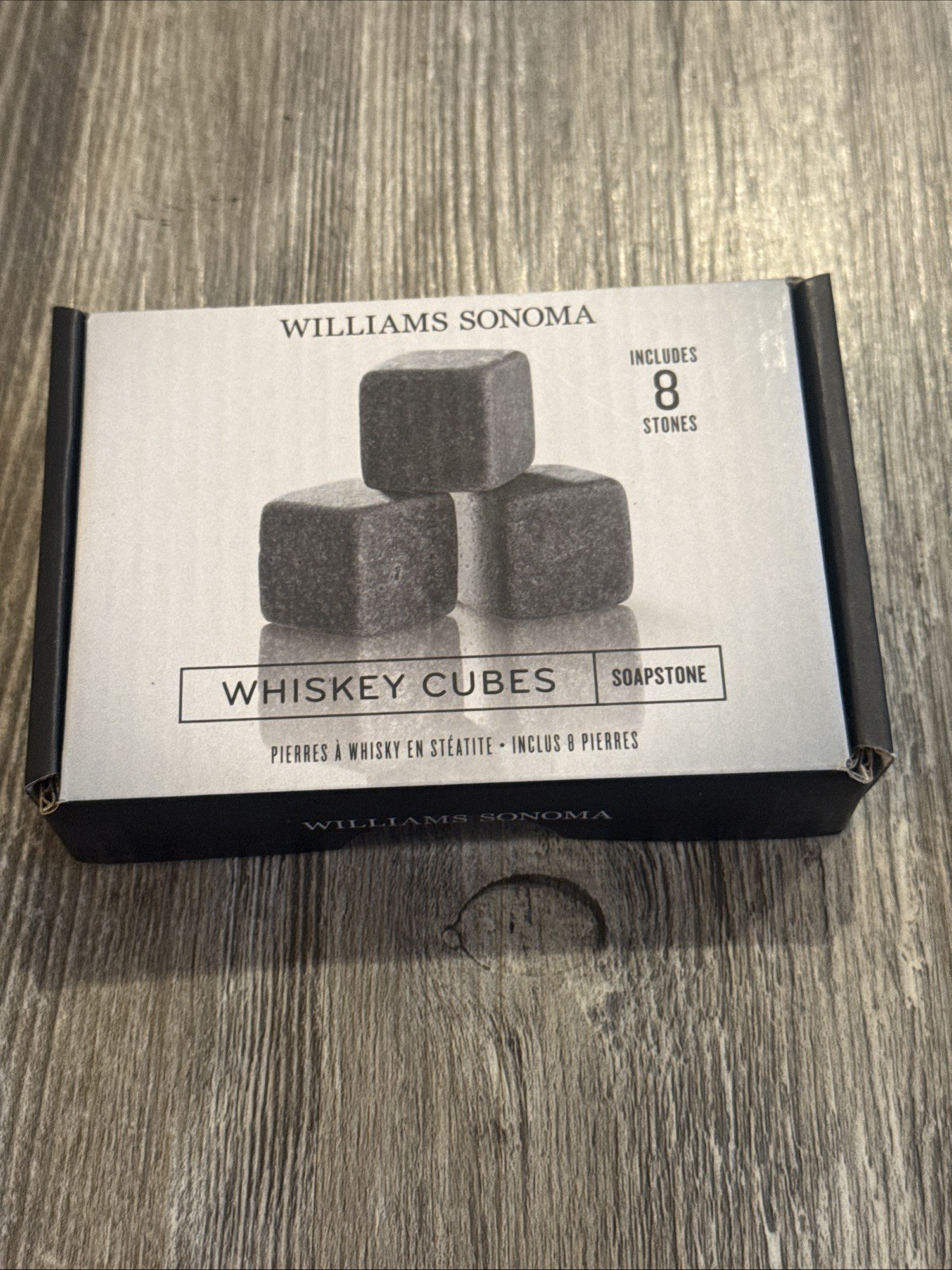 Williams Sonoma Whiskey Stones. New Inbox. 8 Soap Stones And Carrying Bag