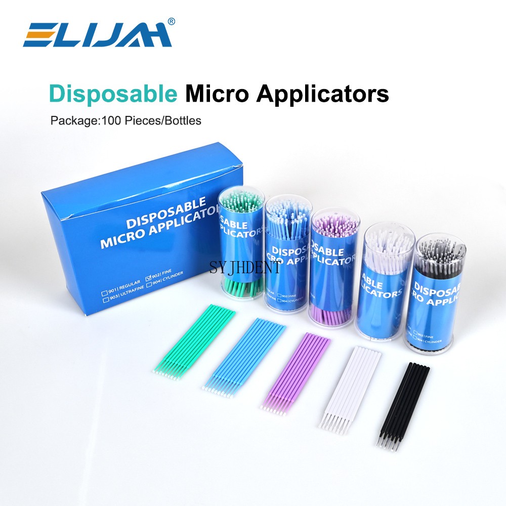 Disposable Swab Micro Brush Applicator Eyelashes Mascara Dentistry Tools 100 Pcs