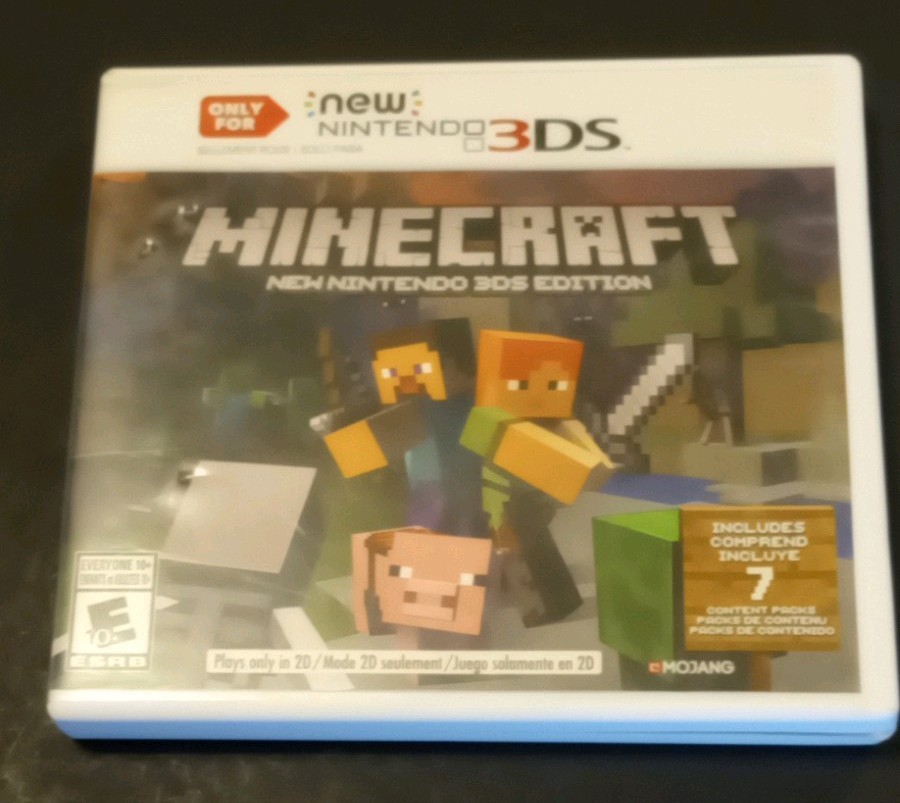 Nintendo Minecraft New Nintendo 3DS Edition Cartridge Case w/ Cover Art Only