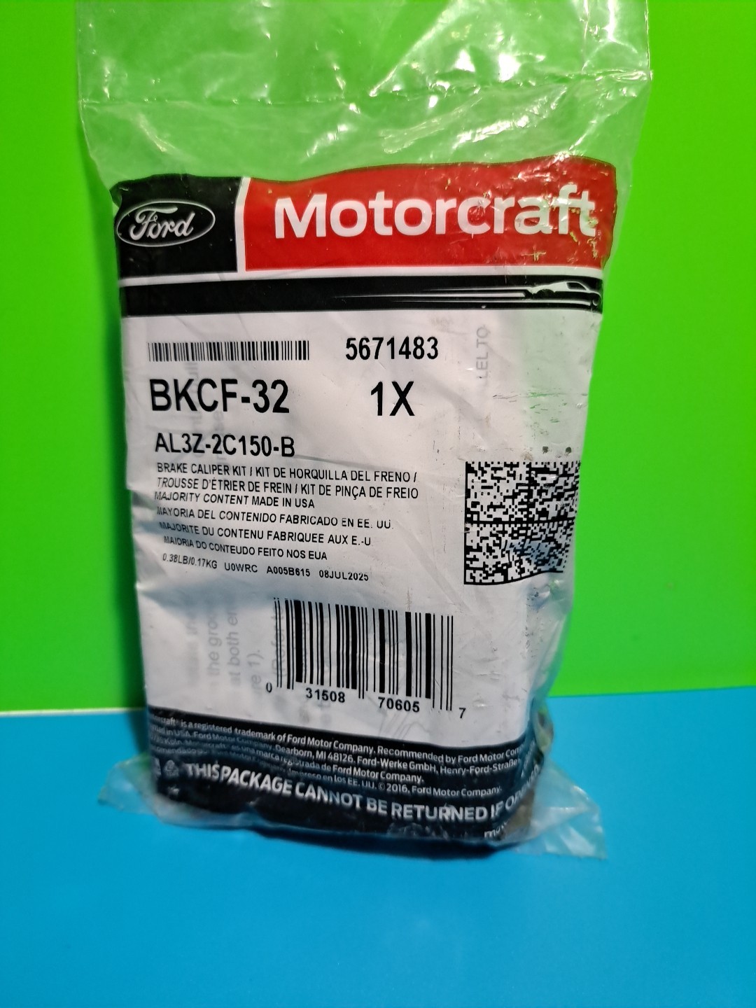 Genuine Ford AL3Z-2C150-B Motorcraft BKCF-32 Rear Disc Brake Caliper Repair Kit