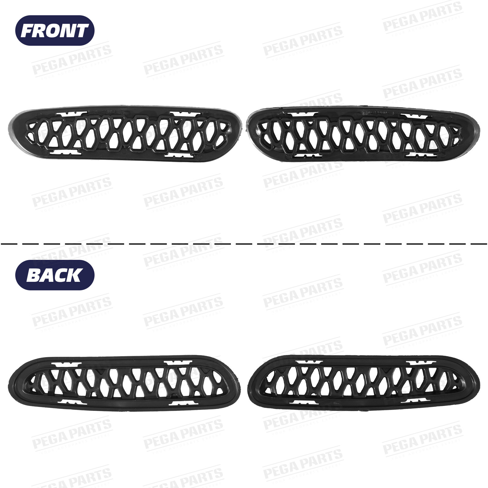 SRT 8 Style Rear Bumper Cover Fascia w/Side Grille For 2011-2014 Dodge Charger