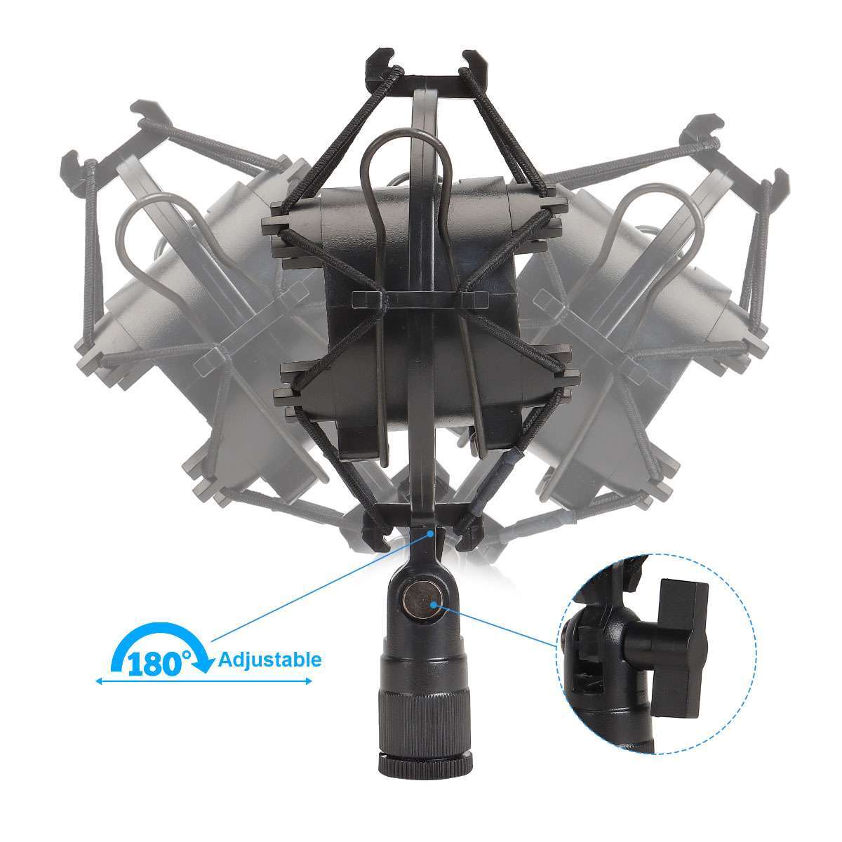 Universal Mic Microphone Shock Mount Clip for Home Studio Podcast Recording