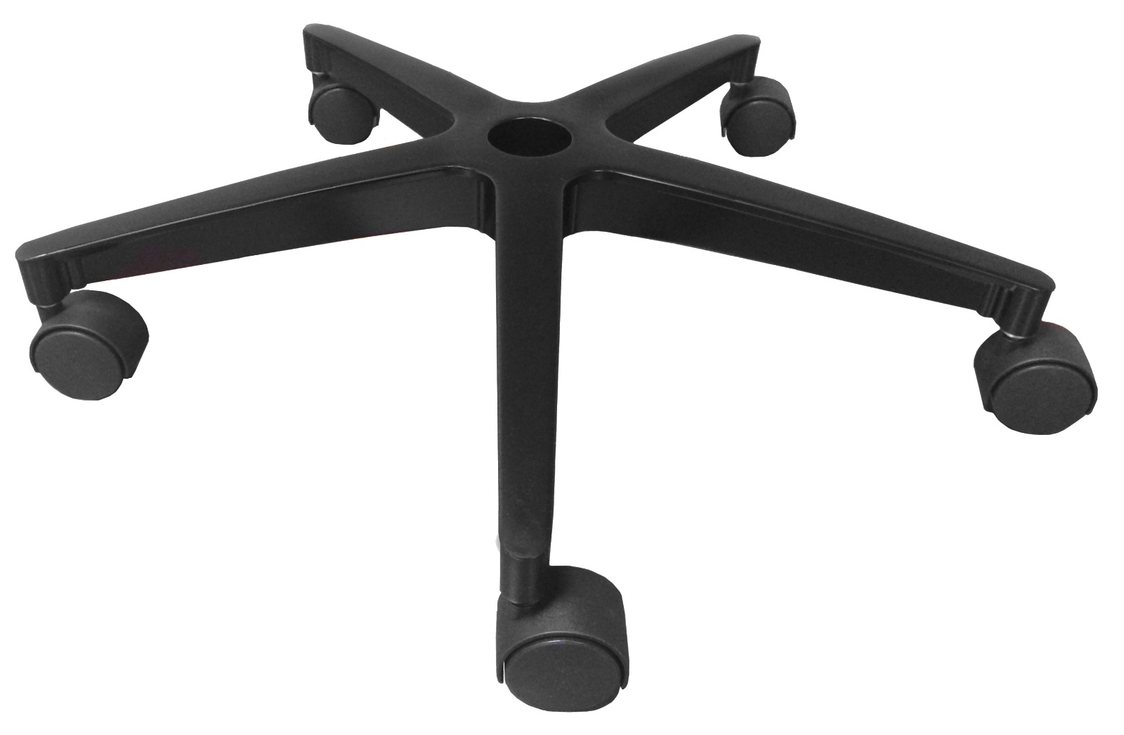 24" Replacement Black Metal Office Task Chair or Stool Base - 5 Leg w/ Casters