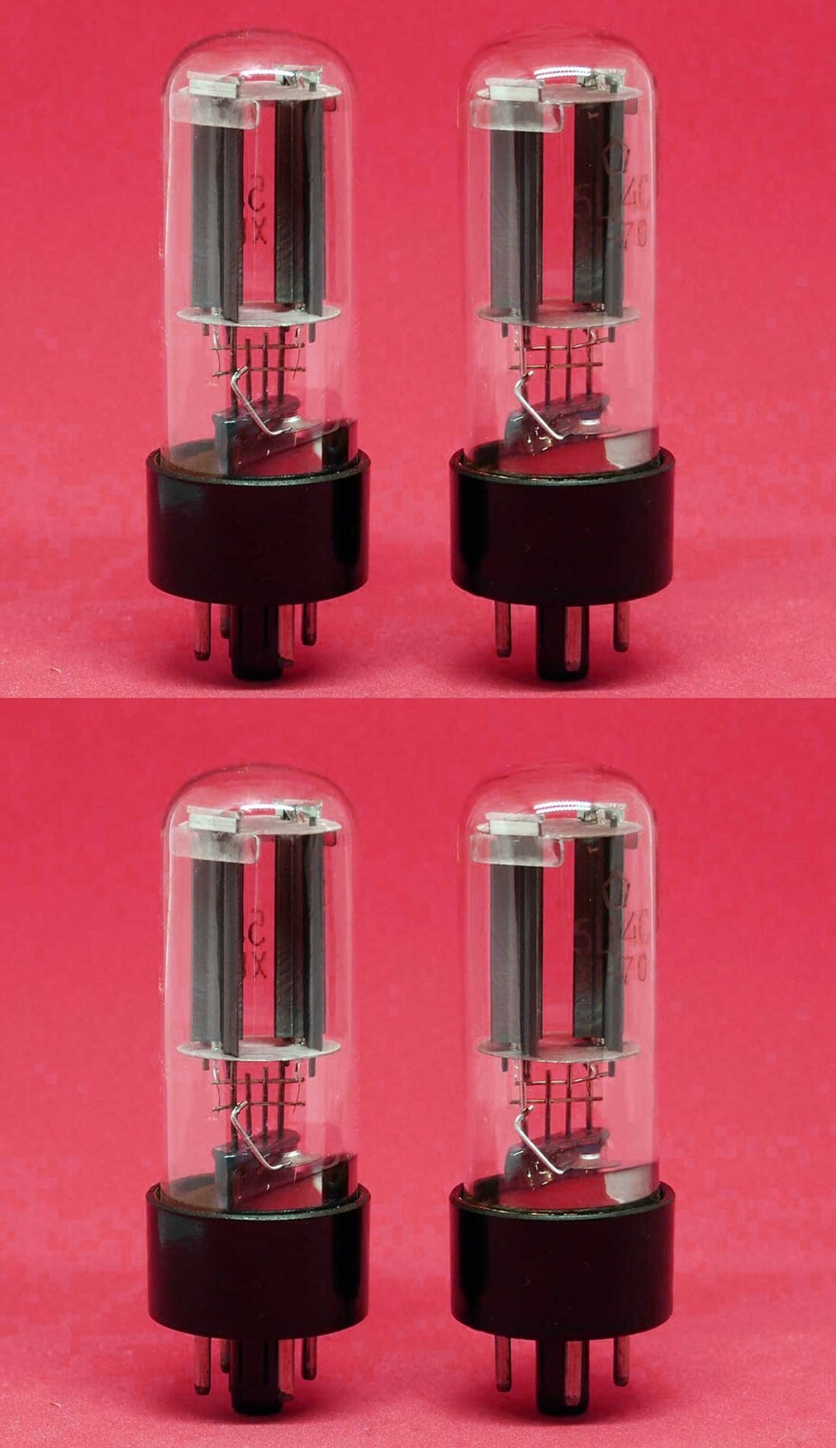 NEW 4 pcs. 5C4S (5Ц4С) ~ 5Z4GT~5U4C USSR vintage Rectifier Tubes = DDP