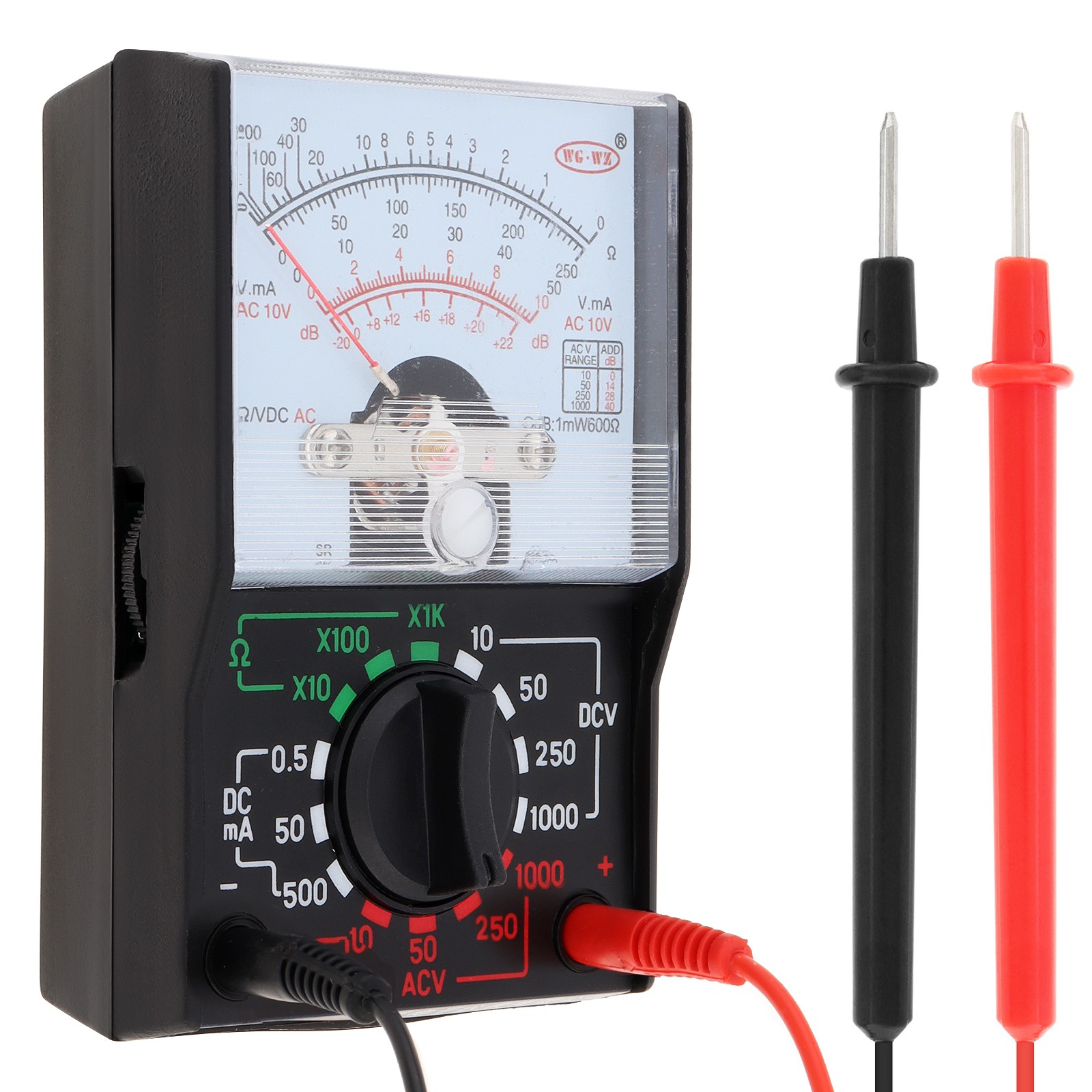 Analog Pointer Multimeters Testing Instrument AC/DC Current OHM w/ Test Leads US