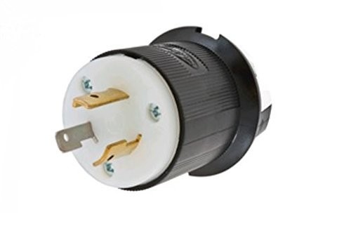 Hubbell HBL2321BK Locking Insulgrip Male Plug 20A 250V AC 2-Pole 3-Wire Groundin