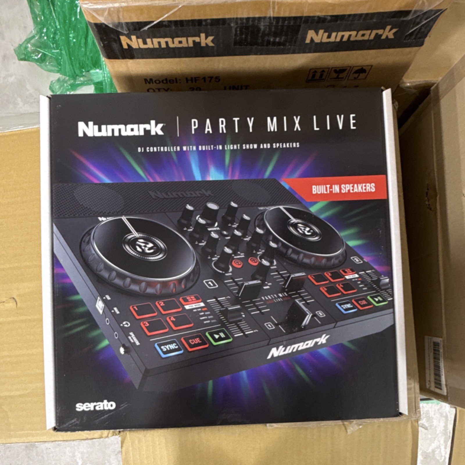 Numark Party Mix Live Double Deck Controller Built-in Speakers Mixer USB Out